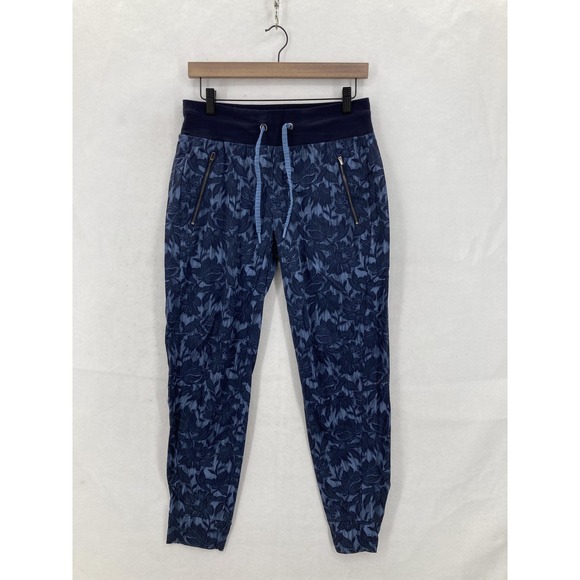 Athleta Pants - Athleta Trekkie North Jogger Women 4 Ethereal Bloom Floral Blue High Rise Gym